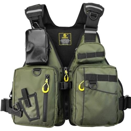 Chaleco Salvavidas Pro con bolsillos verde