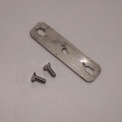 Placa de acero 10cm + 2 tornillos Inox
