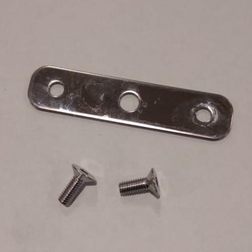 Placa de acero 9cm + 2 tornillos Inox
