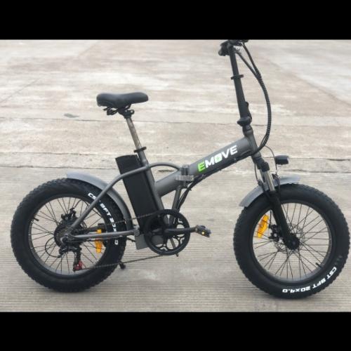 Bicicleta eléctrica offroad de llantas gruesas negro