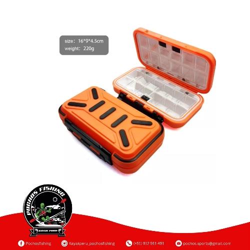 Caja waterproof B 16*9*5cm (naranja, una unidad)