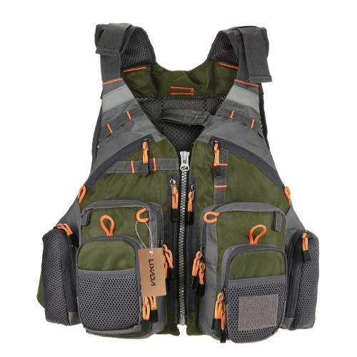 Chaleco Salvavidas Pro con bolsillos Pochos Fishing - Verde